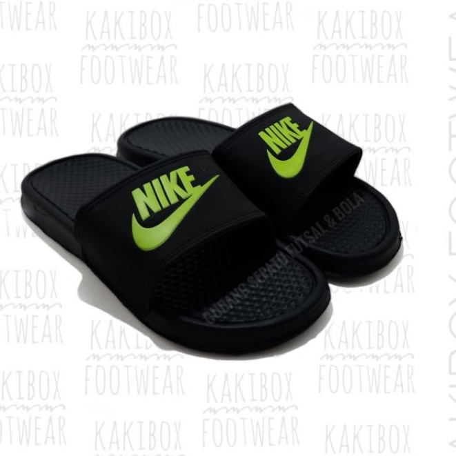 BEST SELLER - Sandal Slop Bennasi Flip Flop-Black Army-Import-Hitam lis stabilo