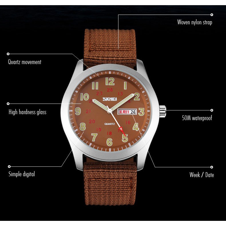 SKMEI Watch 9112 Original Water Resistant 50M - Black