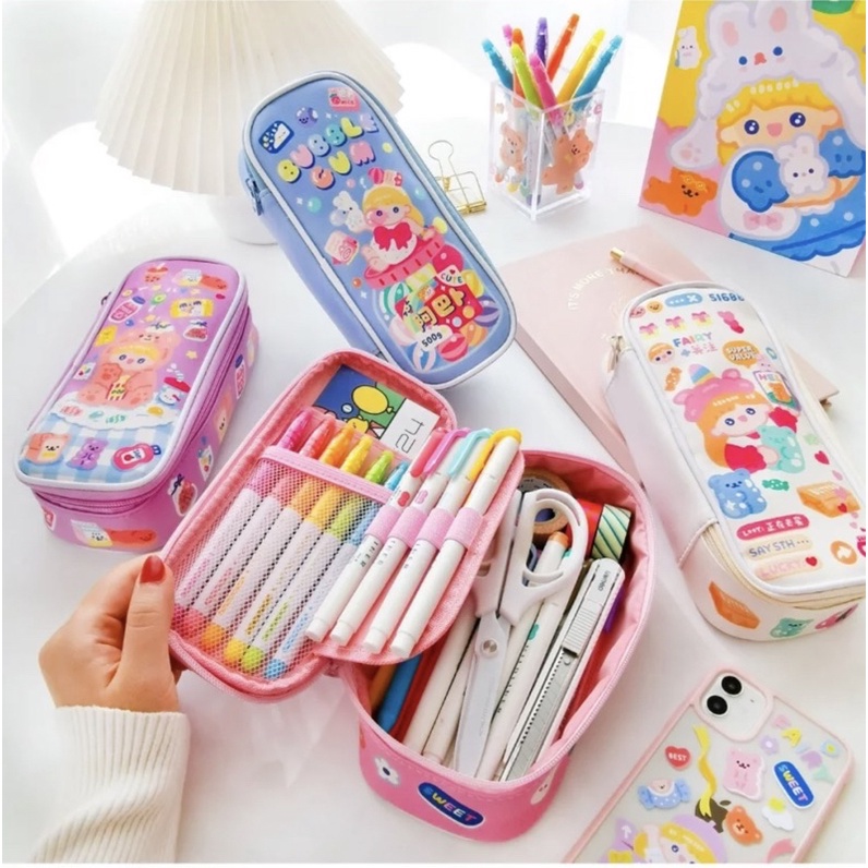 

PANACHE Bentoy Milkjoy Fairy Large Capacity Pencil Case Kotak Pensil Tempat Pensil Stationary Organizer