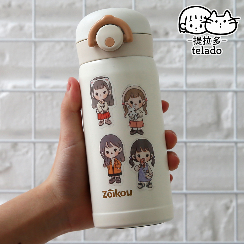 imoda 40 lembar Gadis Cantik dan Cantik Scrapbooking Dekorasi DIY Stiker-2
