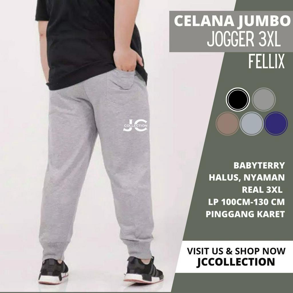 Celana Jogger Pria Jumbo Polos Training Pants Big Size Jumbo - Evand JCCollections