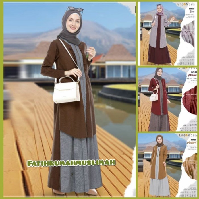 PREMIUM NEW/GAMIS ENDOMODA TERBARU/ENDOMODA INT 85/ENDOMODA INT 85/GAMIS - MUSTARD, XL