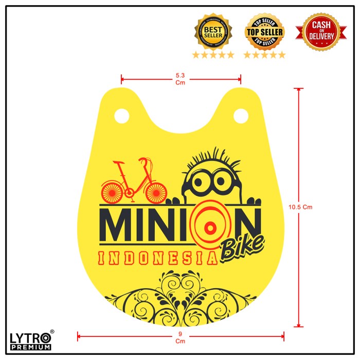Bike Tag Sepeda MINION BIKE Indonesia - Gantungan Sadel Sepeda - Aksesoris Sepeda