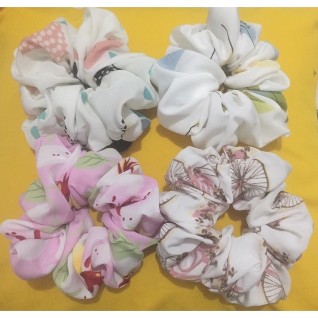 SCRUNCHIE  CEPOL HIJAB SELEBGRAM KOREAN STYLE BENTUK BERISI TEBAL PENGIRIMAN RANDOM