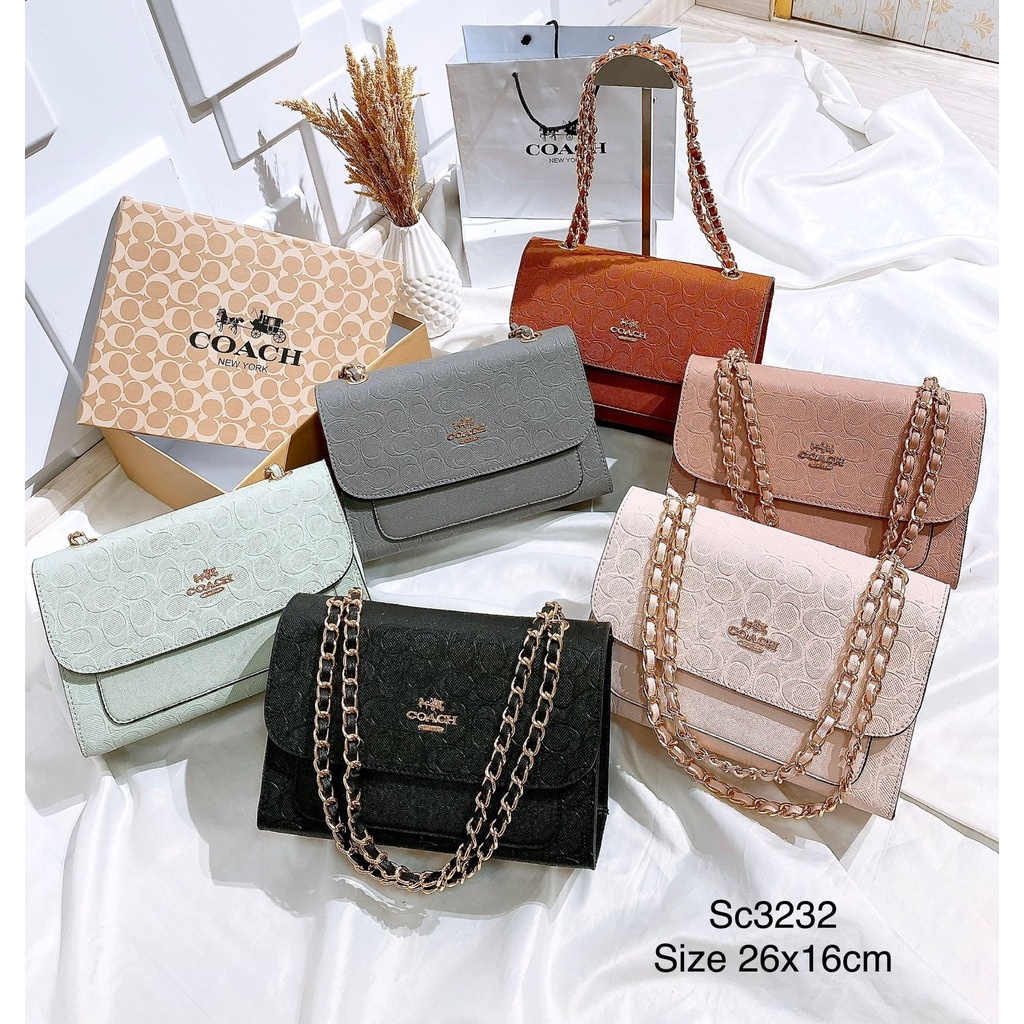 TAS SELEMPANG C**ACH PARKER IMPORT EMBOS KODE SC3232 + (BARKODE NO SERI )