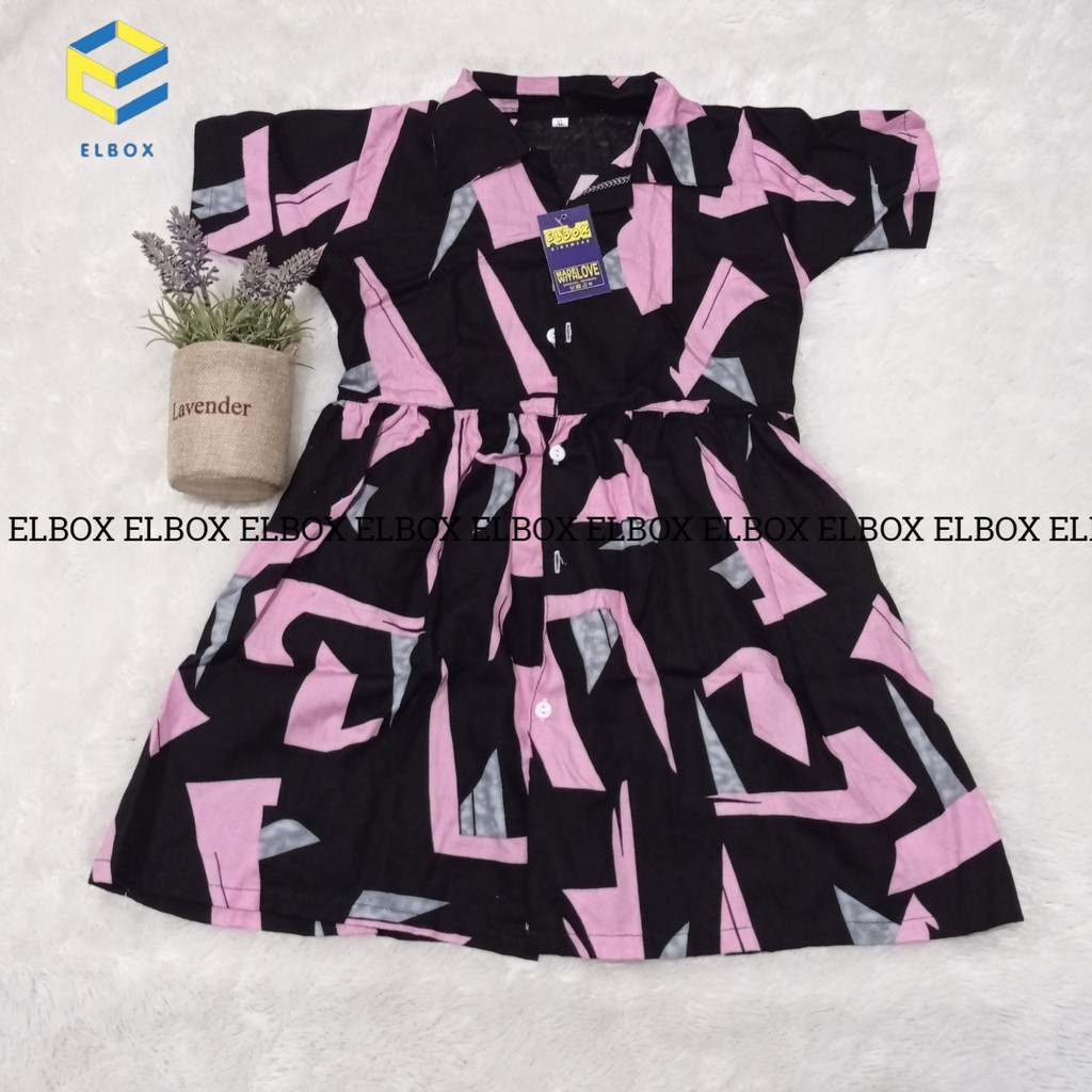 BISA COD ELBOX DRESS ANAK RAYON / DRESS ANAK CEWE / KEMEJA ANAK 2-8 TAHUN