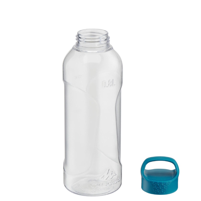 QUECHUA Botol Minum Transparan 0.8L Hiking Ringan