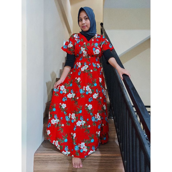 DRESS MOZA LENGAN/DRESS MOZA PANJANG/DRESS BUSUI