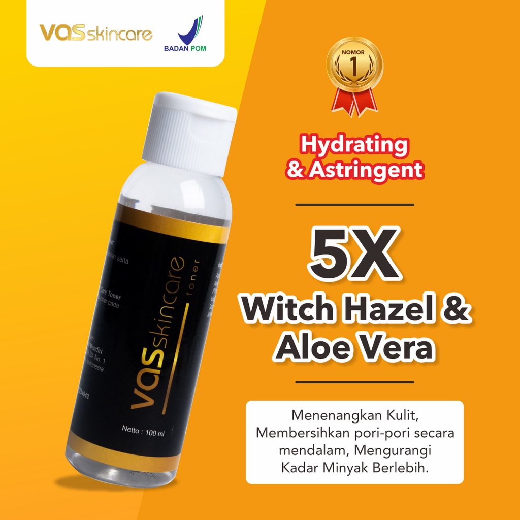 Toner Vas Skincare Pembersih Wajah  melembabkan kulit agar nampak cerah dan segar