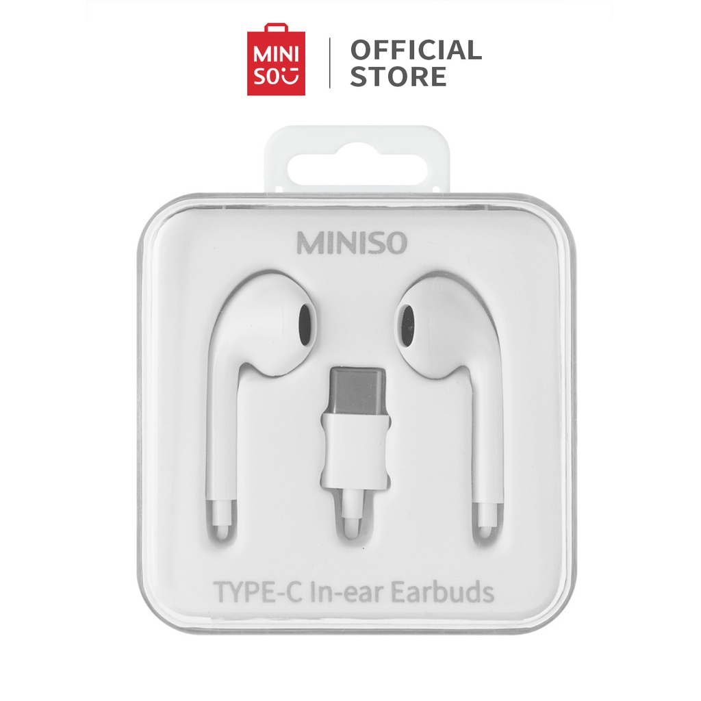 MINISO TYPE-C Earphone Kecil Earphone Kabel Earbuds in-Ear Headphone Noise Cancelling Awet Headset