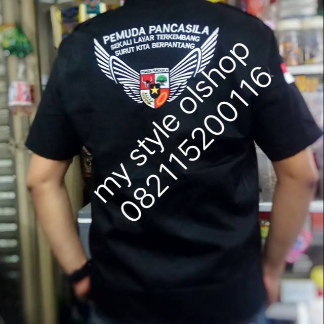KEMEJA PEMUDA PANCASILA SAYAP KEMEJA PEMUDA PANCASILA HITAM KEMEJA PEMUDA PANCASILA