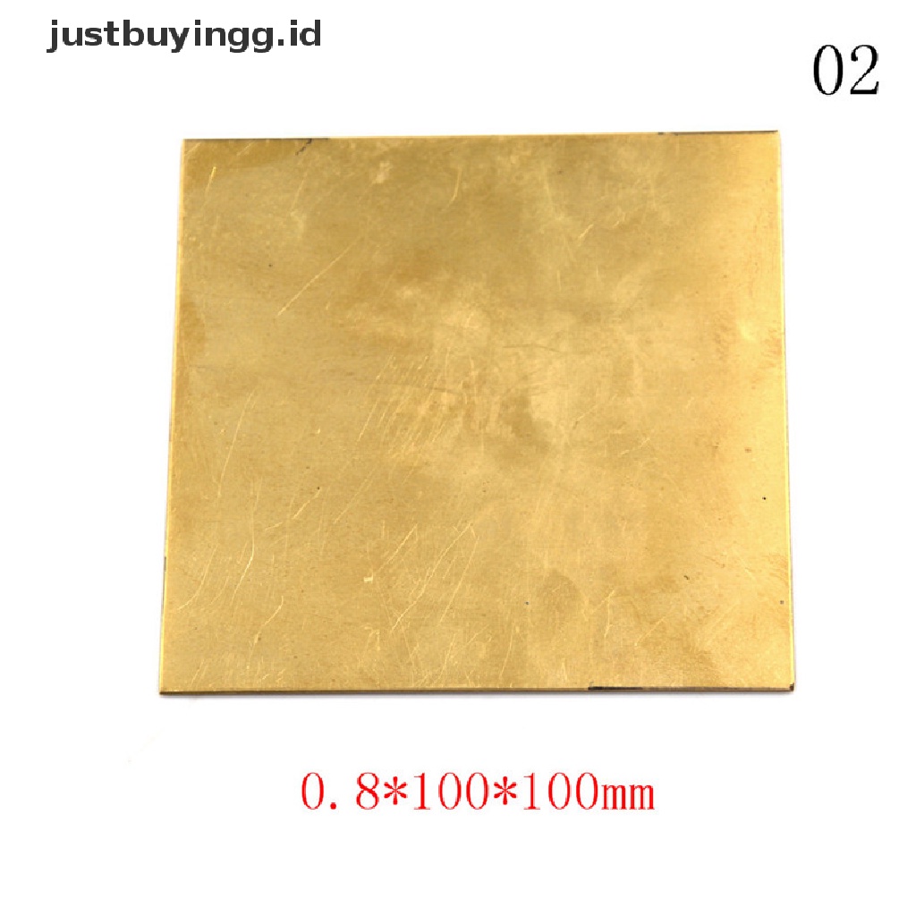 Lembaran Pelat Foil Kuningan Logam Tipis Tebal 0.5mm / 0.8mm / 1mm / 2mm 100x100mm