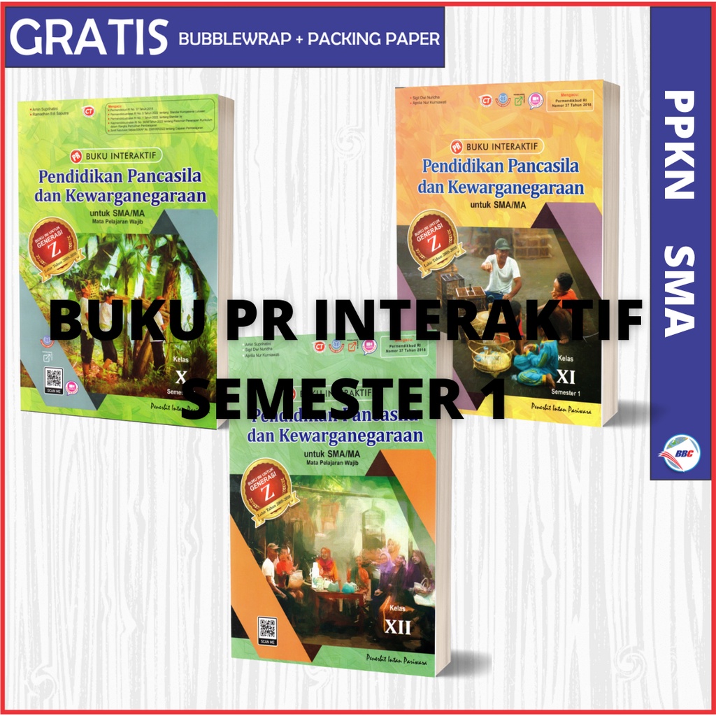 BUKU PR/LKS INTERAKTIF PPKN SMA KELAS 10,11,12 INTAN PARIWARA