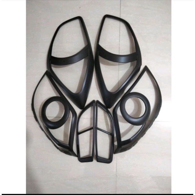 Paket Garnish Lampu Hitam Doff Agya Alya Lama 2013-2014-2015-2016