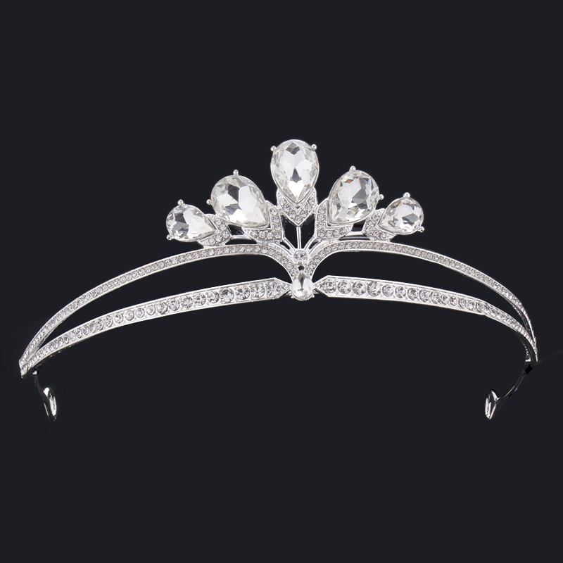 Mahkota Tiara Desain Simple Untuk Aksesoris Pengantin Wanita