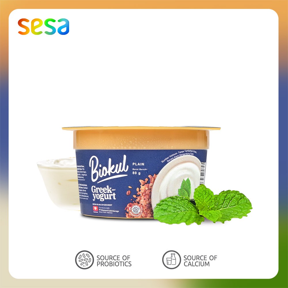 

BIOKUL Greek Yogurt Plain 80gr - Minuman Kesehatan Pencernaan