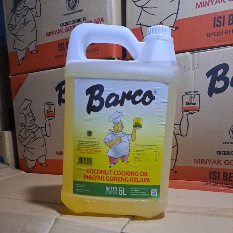 

minyak goreng barco 5liter jerigen foto sesuai produk. pekingan buble aman.exp2027