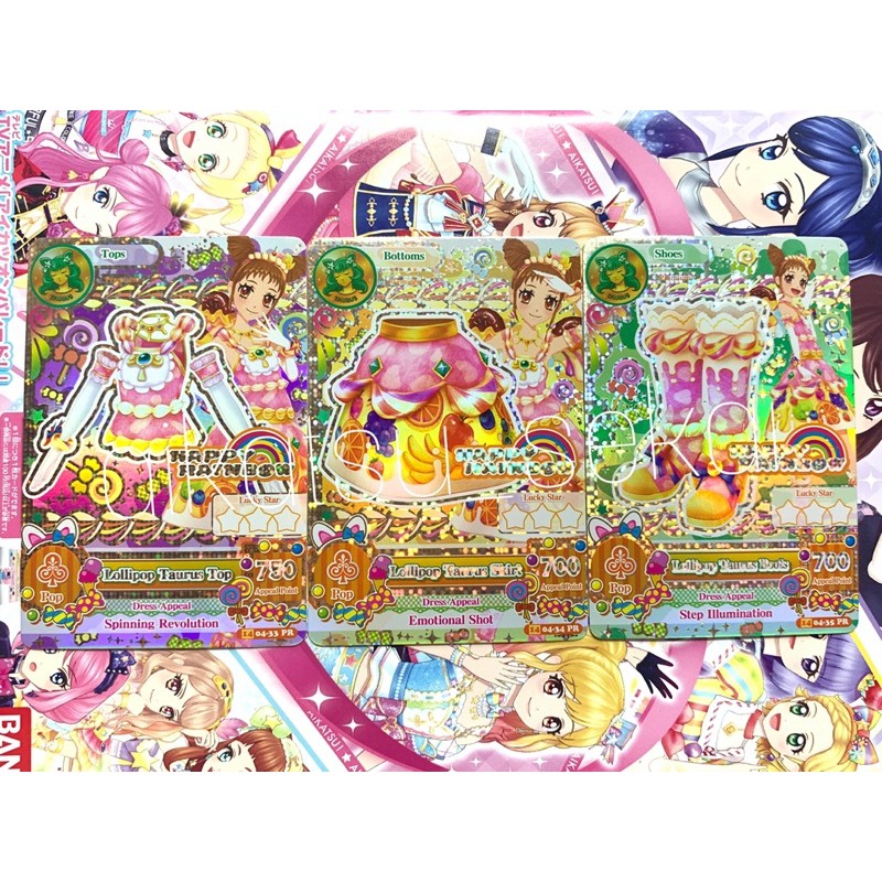 Kartu Aikatsu Premium S2V4 Lollipop Taurus Set