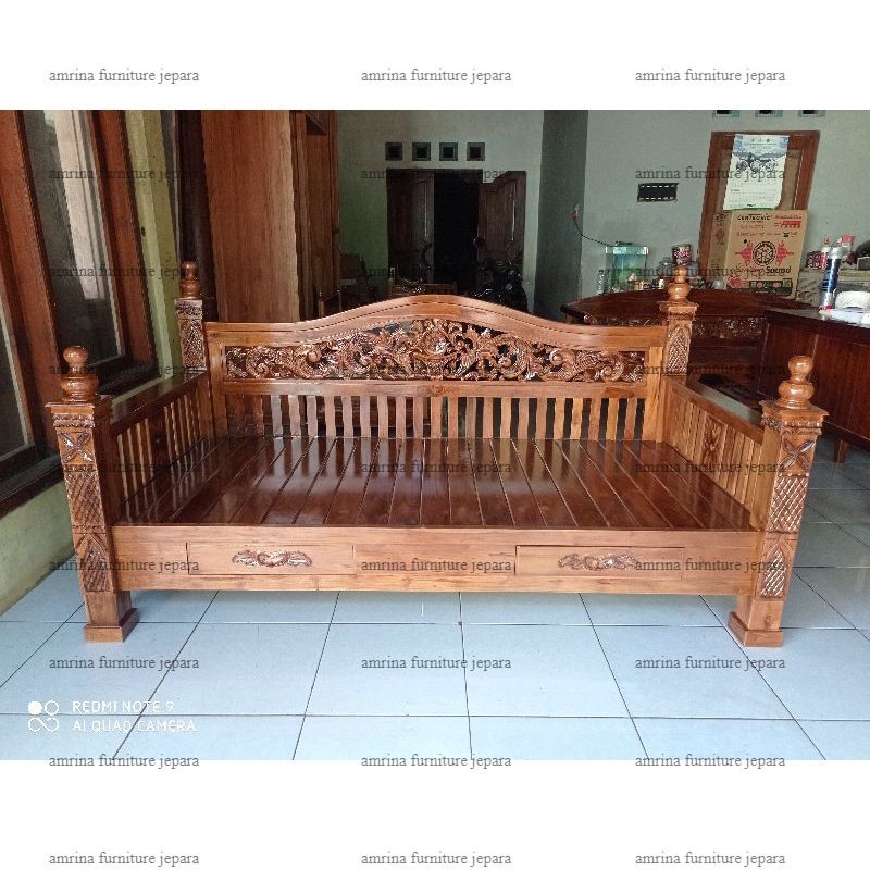 BALE-BALE RAHWANA JATI 100x200cm furniture jepara