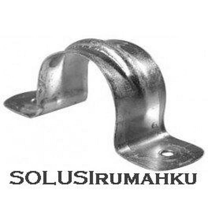 Klem Pipa Listrik 5/8" GALVANIS / Clamp Omega 16 mm Plat Seng Besi SRNew43