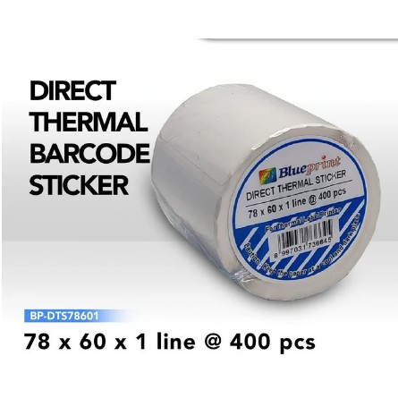 Direct Thermal Sticker / Label Stiker BLUEPRINT 78x60 x1 Line Isi 400