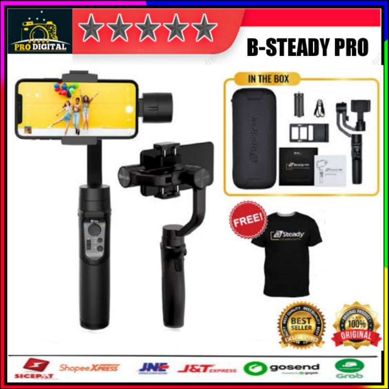 Brica B-Steady PRO - BSteady - Gimbal Free T-Shirt + Tripod Mini + Action