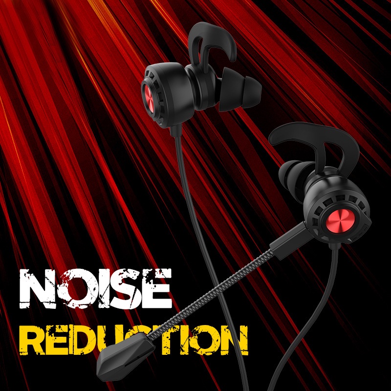 Orginal Gaming Earphone HD Stereo Dual Microphone Mic Noise Reduction for Esport Video Game Hifi Headset Stereo Bass