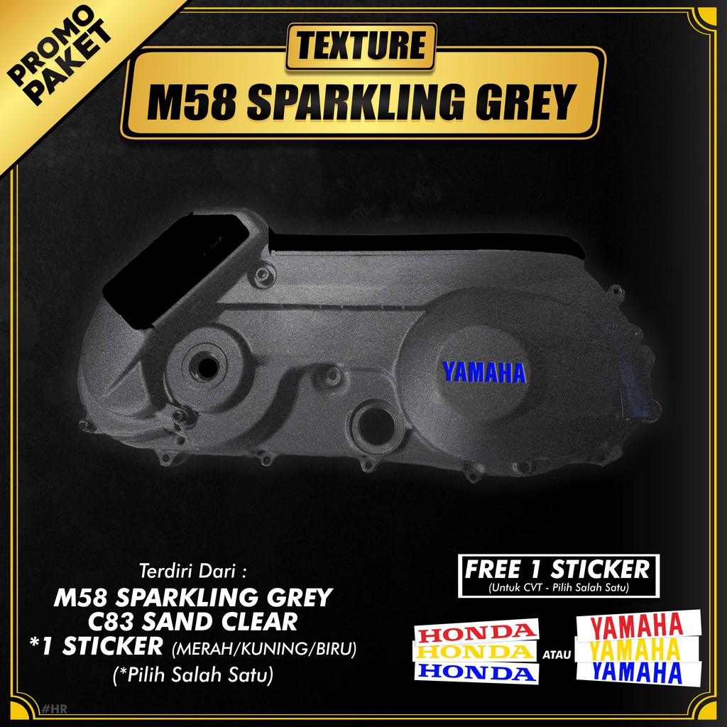 Paket CVT M58 Sparkling Grey + FREE Sticker CVT / Sapporo Ultimate/Cat Spray Semprot Aerosol Terbaik