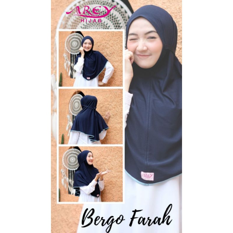 Hijab Instan AREY BERGO /jilbab bergo/ AREY BERGO LIST // BERGO FARAH