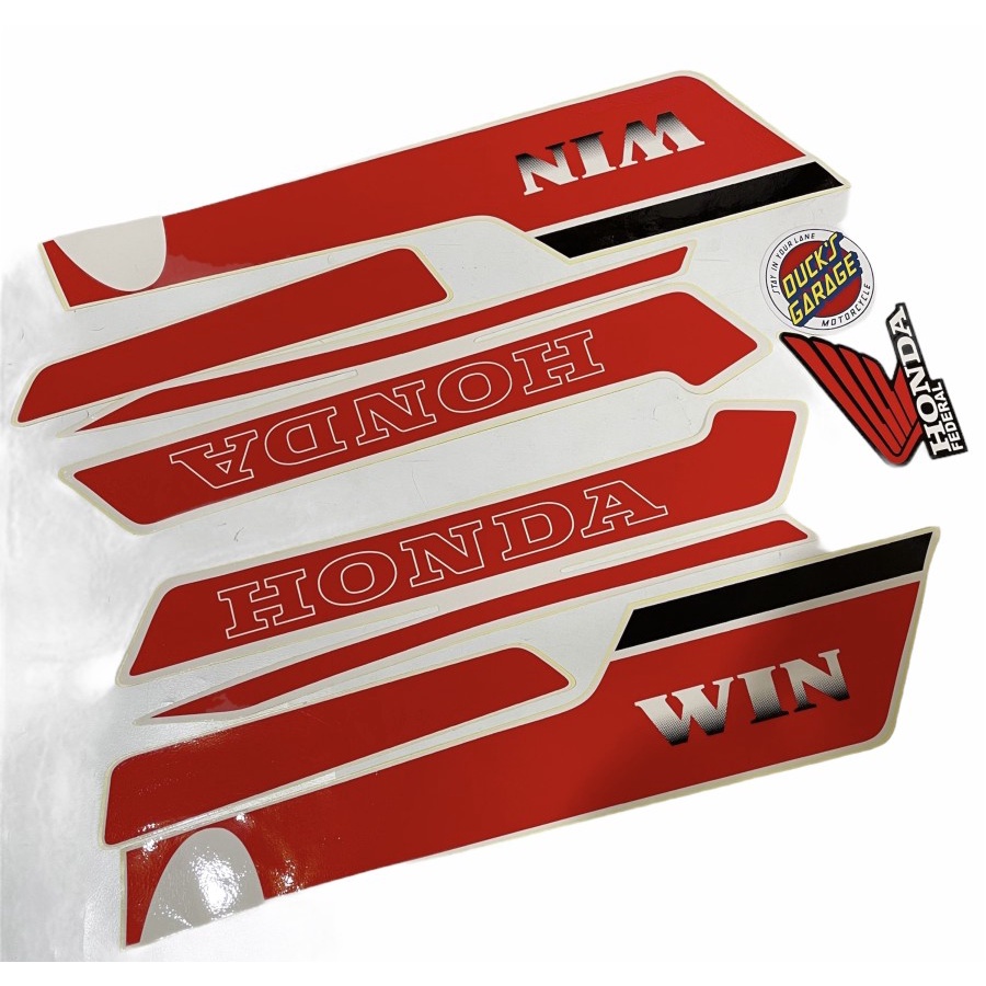 striping sticker stiker honda win win100 tahun tua