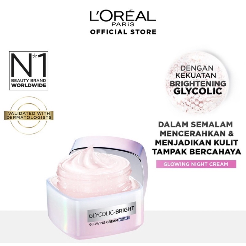 Loreal MU Glycolic Bright Glowing Night Cream