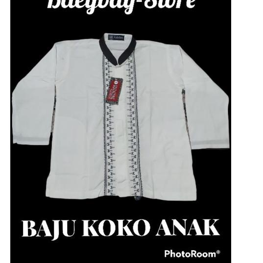Hot Sell.. BAJU KOKO PUTIH BORDIR ANAK TANGGUNG MERK ABDILLAH