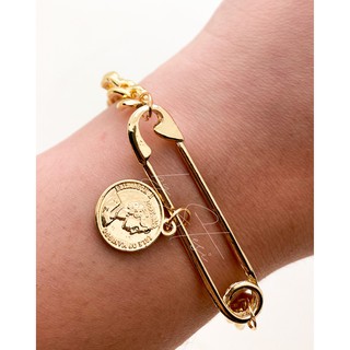 BYSTESI Roman Safety Pin Bracelet Gelang  Wanita Peniti 