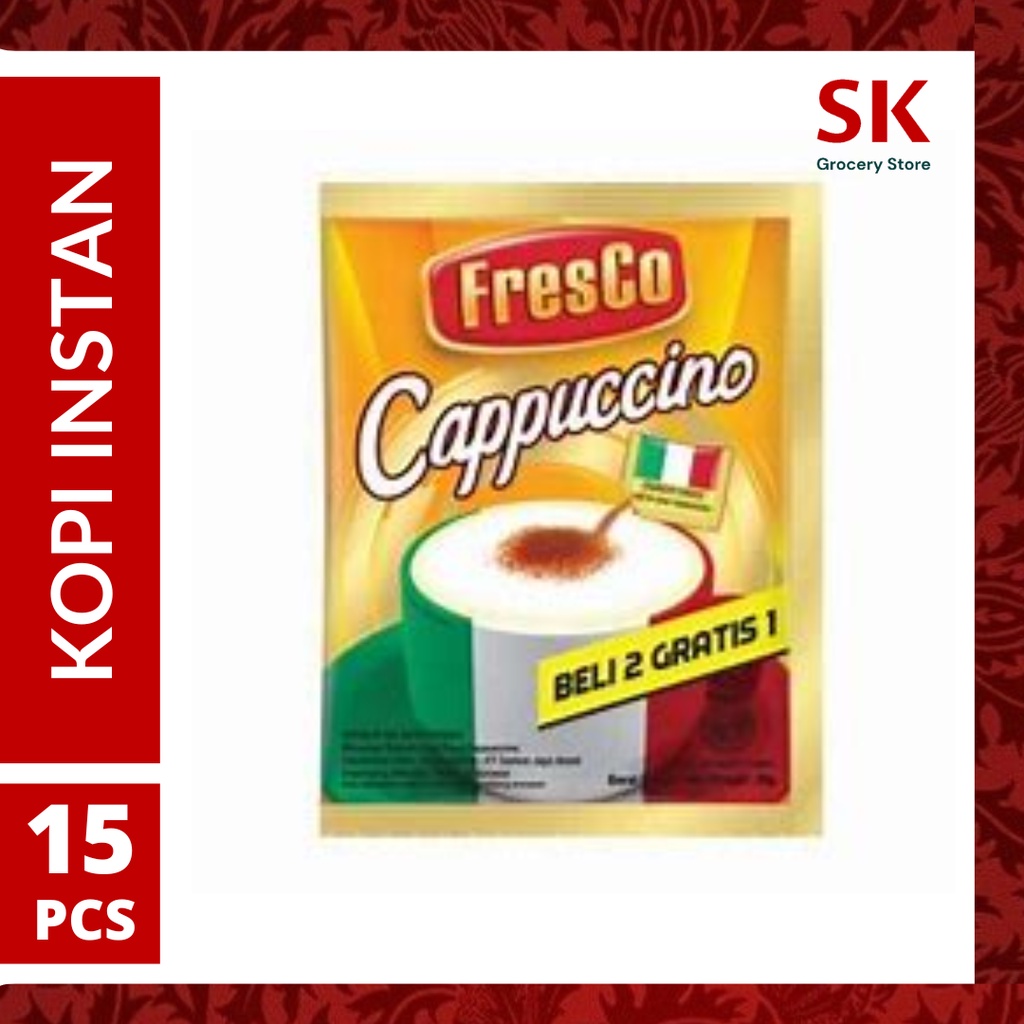 

[Harga Grosir] Kopi Fresco Cappucino 25gr x 15pcs (1 Renteng)