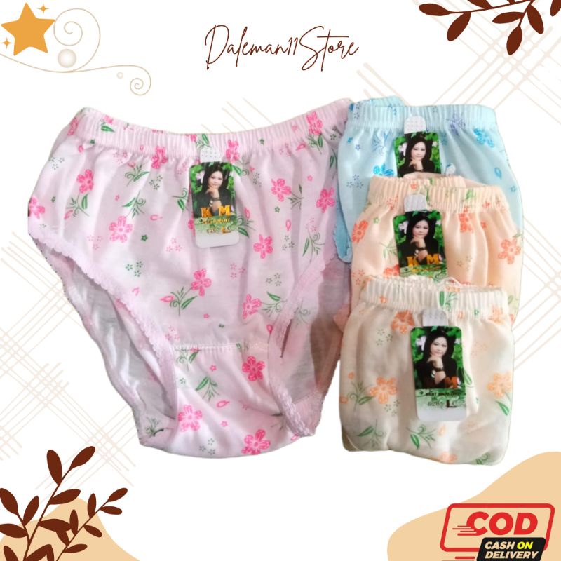 CD CELANA DALAM WANITA MOTIF BUNGA MEREK KM YEYEN ROSITA MURAH/UNDIES CD WANITA MOTIF BUNGA KECIL