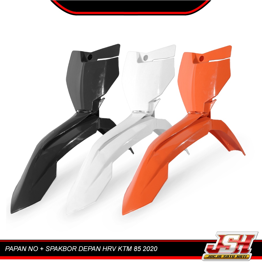 Paketan Spakbor Depan  Papan Nomor HRV Harvy MX KTM 85 2020 Slebor Sparkboard Plat Cover Nomer Unive