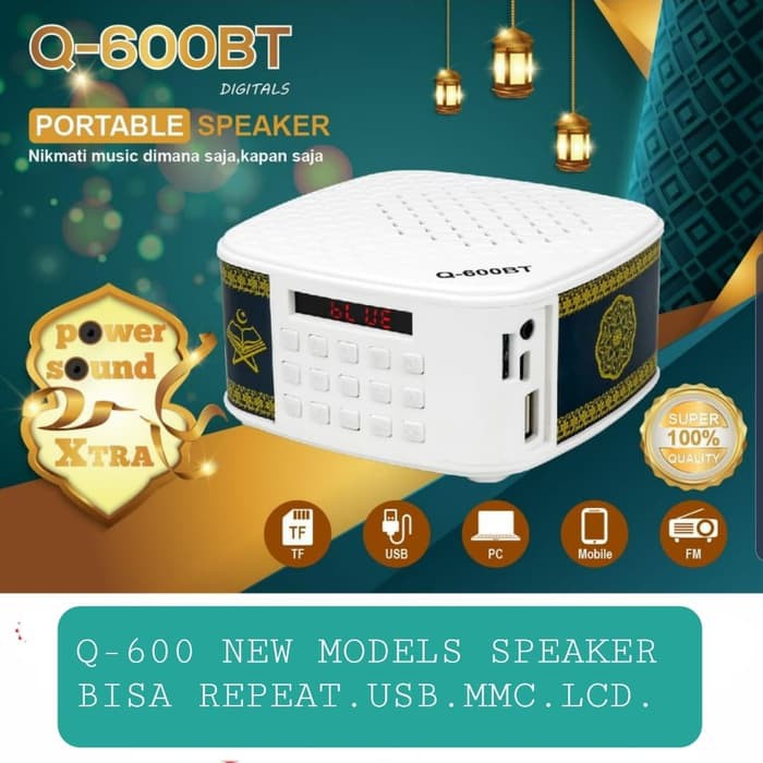 Speaker Murrotal / Speaker Murotal Alquran / Speaker Quran Bluetooth (Q-600BT V4.1)