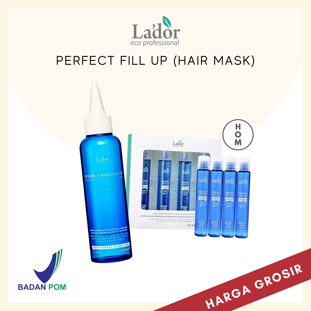 [BPOM] Lador Hair Ampoule Perfect Fill Up 13ml x 4 / 150ml