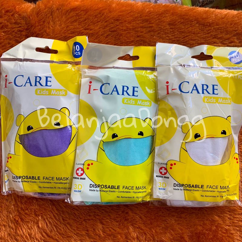 MASKER KF94 ANAK 4PLY ISI 10PCS WARNA WARNI - MASKER KF94 ANAK KEMENKES - MASKER KF94 ANAK MURAH - M