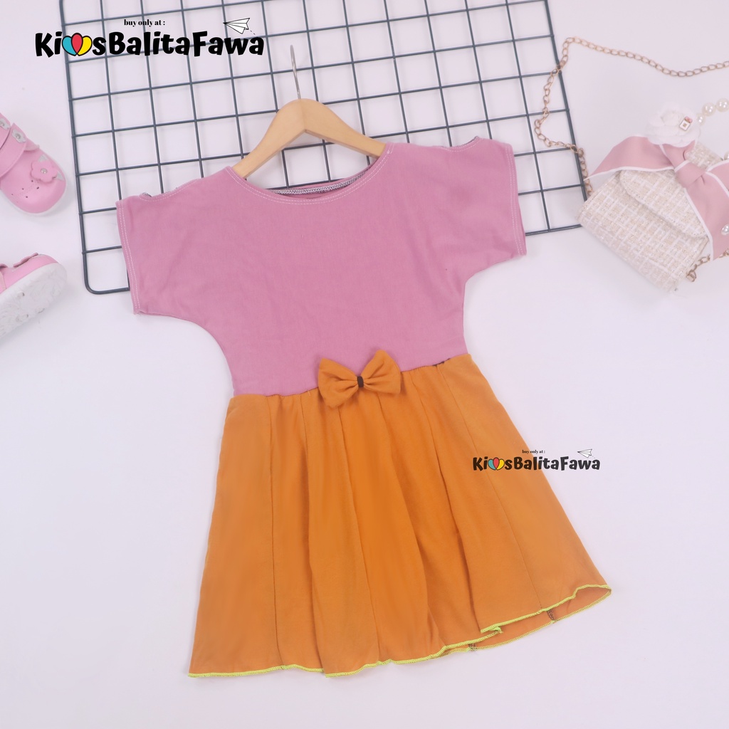 Dress Sabrina Pita 2-3 Tahun / Dres Anak Perempuan Murah Baju Cewek Dres Lengan Balita Pesta Fashion