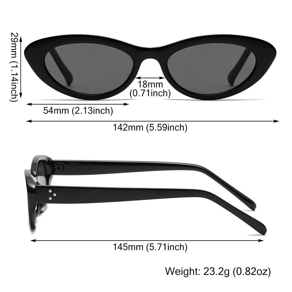 Lily Kacamata Hitam Bingkai Kecil Fashion Uv400 Hip-hop Shades