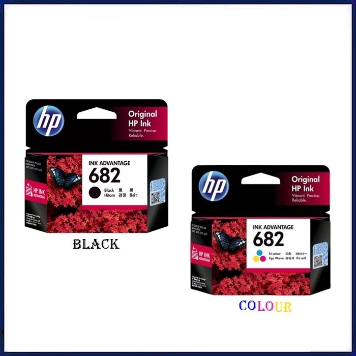 TINTA HP 682 BLACK &amp; COLOUR ORIGINAL Catridge Black Color