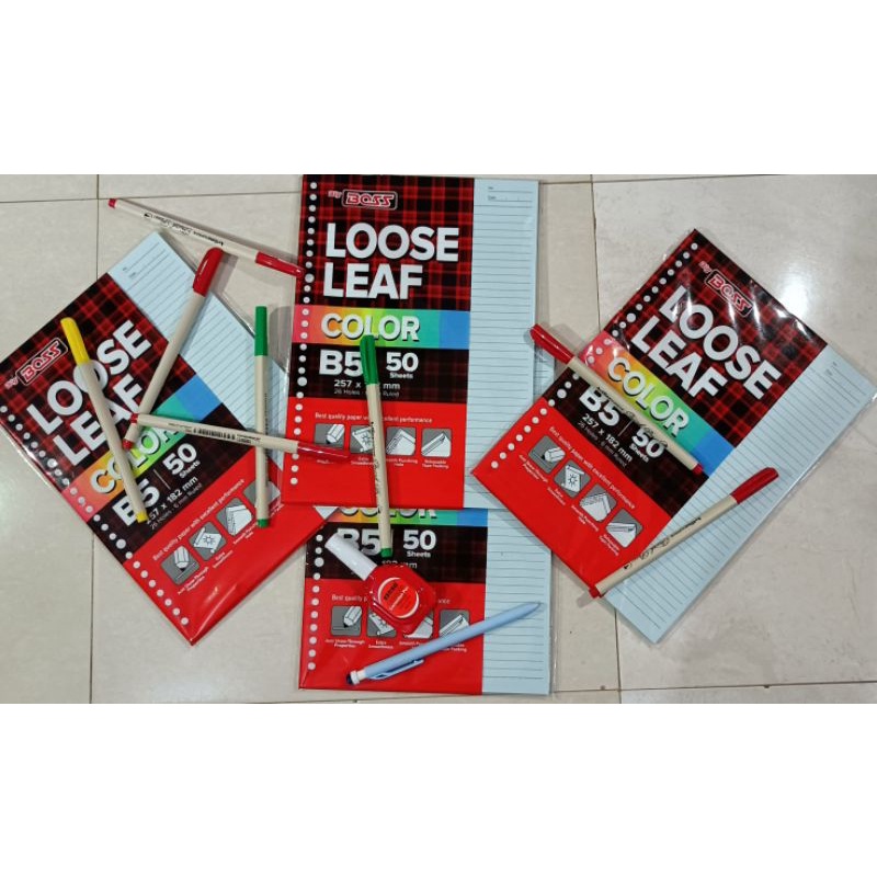 

LOOSE LEAF BIG BOSS WARNA UKURAN B5 ISI 50 LEMBAR