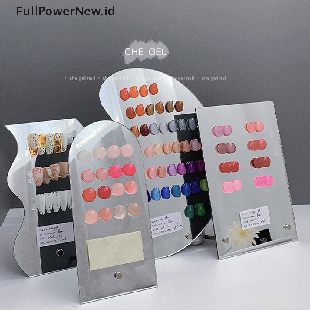 (Full) Papan Display Kuku Palsu Bahan Kaca Untuk Nail Art