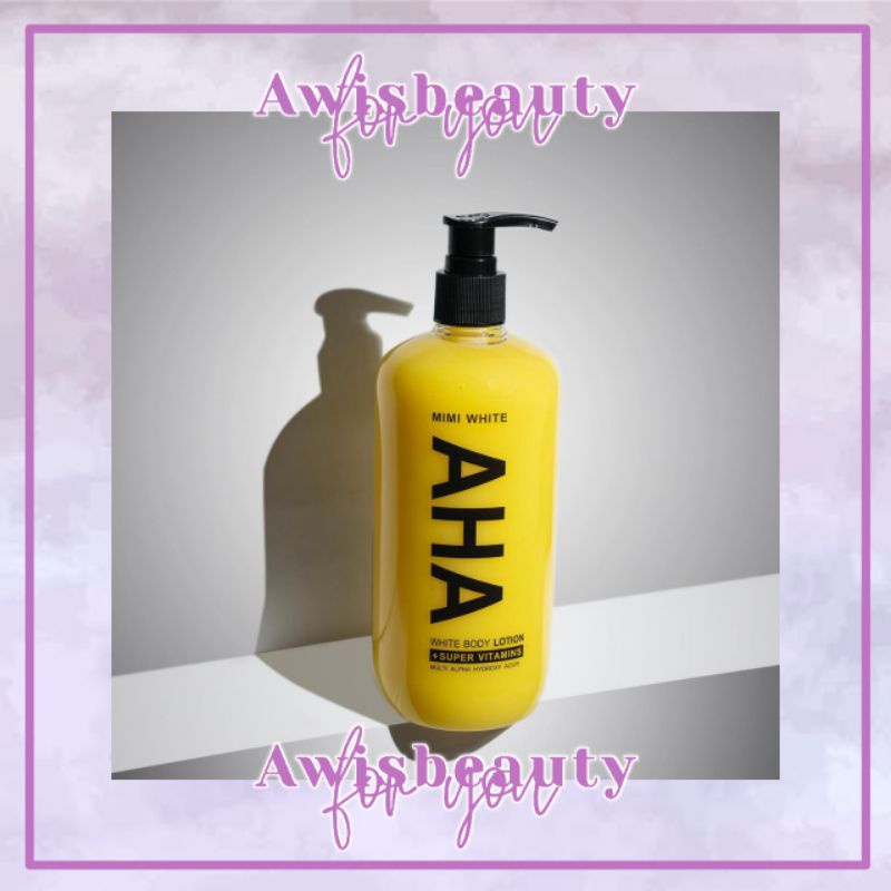 Mimi White AHA Body Lotion SUPER VITAMINS 500ML ORIGINAL THAILAND - MIMI WHITE AHA LOTION