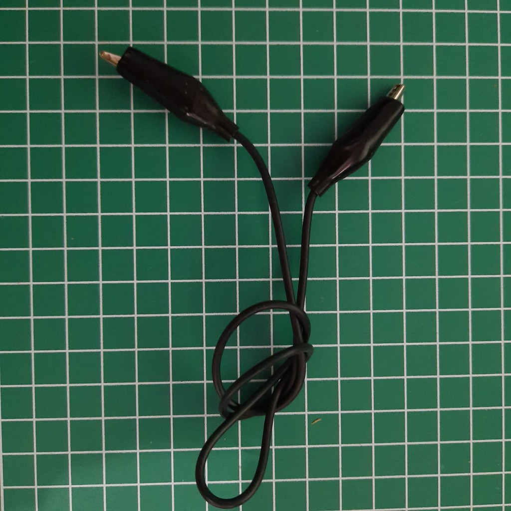 KABEL CAPIT BUAYA ALIGATOR CLIP KECIL 50CM - HITAM