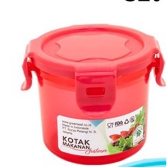 GREEN LEAF 5024 Square Water Bottle 400ml (Warna Random), Lunch Box Food Storage Tempat Makan Wadah Bekal 720ml(Warna Random),,Toples Tempat Bumbu Bulat Lock 4 - Wadah Sambel, kecap Kedap Udara