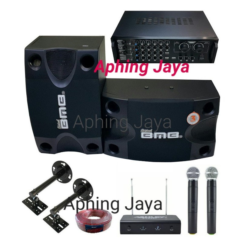Paket Karaoke Sound System Speaker BMB 8inch   Amplifier   Mic