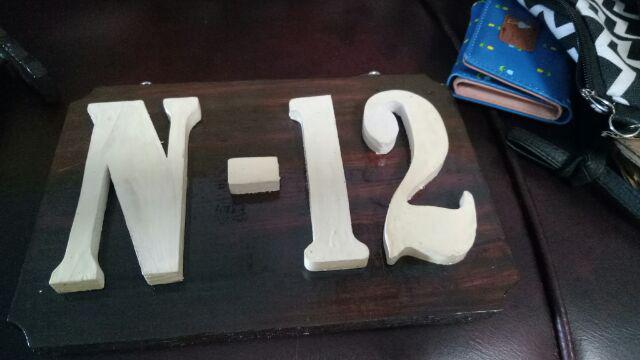 Nomor/nomer Rumah Kayu Huruf Timbul