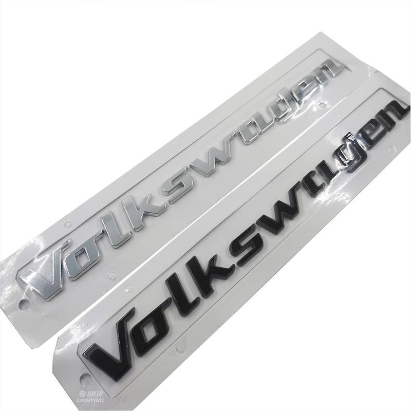 1pc Stiker Emblem / Badge Tulisan Volkswagen Bahan Abs Krom Untuk Mobil Vw Volkswagen